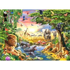 A4 50 Piece African Wild Life Wooden Puzzle 